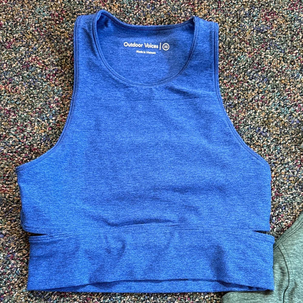 Outdoor Voices Blue Sports Bra